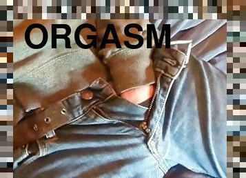Loud orgasm with my hand in my jeans