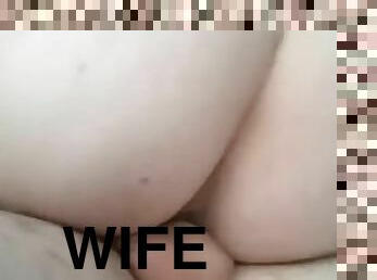 Wife slamming her tight pussy