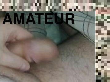 Rubbing my soft cock on my leg & got horny