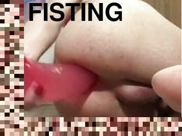 fisting, svær, onani, amatør, anal, leke, undertøy, dildo, petite, brunette