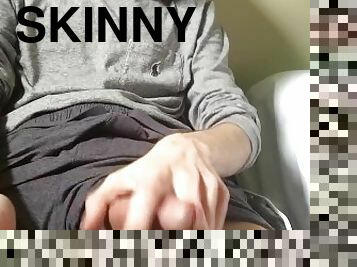 skinny, amatør, cumshot, stor-pikk, homofil, handjob, pov, cum, alene, pikk