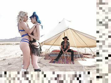 Sexy broads are having their Burning man moment in porn scenes