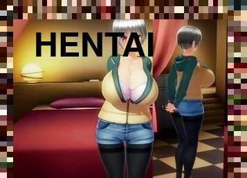 tyłek, duże-cycki, nastolatki, japońskie, anime, hentai, 3d, cycuszki, dupa, kutas