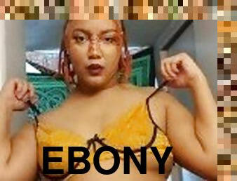Ebony Striptease Before Squirt PT 2
