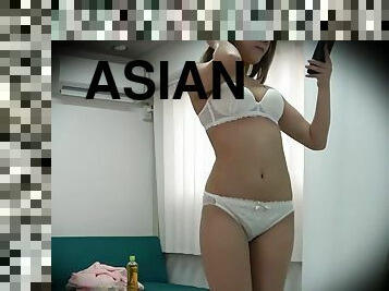 21yo Asian Japanese at home solo fetish - Big tits solo masturbation