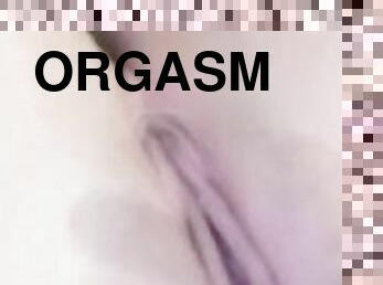 Cute brunette HUGE Orgasms close up