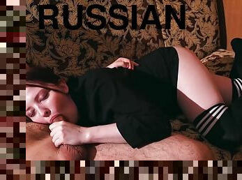 18+ Russian Schoolgirl Allowed To Cum In Her Mouth - Misstokio