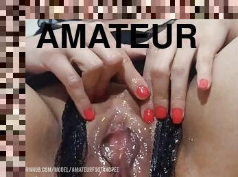 Intense Masturbation with Female Ejaculation and fountain squirt, amateur, My first Squirt!!!