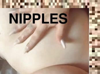 Huge tits with new pierced nipples (super sensitive)