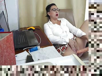 Sexretary Secretary Gets Fucked With A Dildo Camera In The Office Full Video