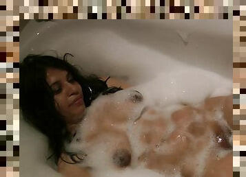 Soapy chick Kavya Sharma is lying in the bath