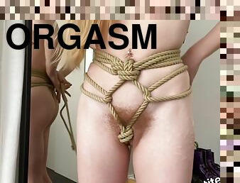 orgasme, ados, bdsm, blonde, mignonne, solo, bondage