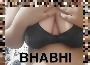 Desi Hot Bhabhi Getting Ready For Beach Wearing Bikini Inside Her Dress