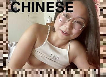 Nerd ASMR teen Chinese dirty talk - Asian POV Amateur homemade hardcore in the kitchen