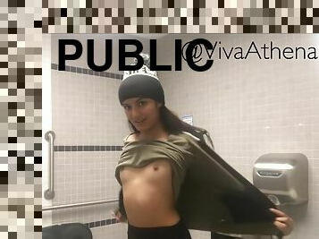Insane Public Masturbation In Airport With Viva Athena