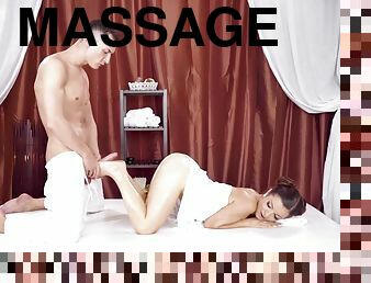 Mary Jane - Big Cock Footjob On Massage Table