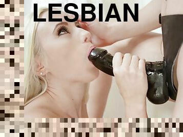 Teen lesbians strapon shower sex - amazing porn video