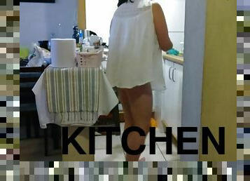 Mom in the kitchen