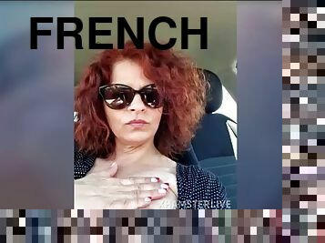 French mature sexy redhead fuck, dildo show, big tits