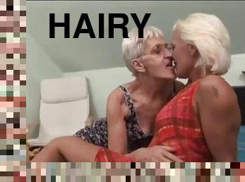 Hairy Granny Tries Lesbian Sex