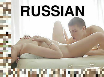 Young Russian beauty gets too confident in spa center