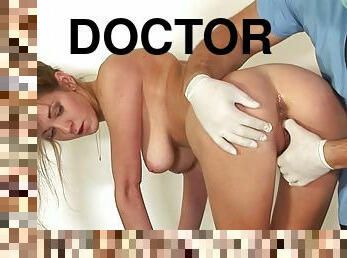 Pervy Doctor Gives His New Female Client A Big Dildo