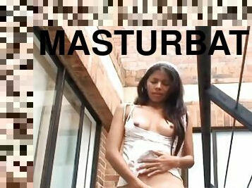 CARINA 18 - Latina teen Carina solo masturbates