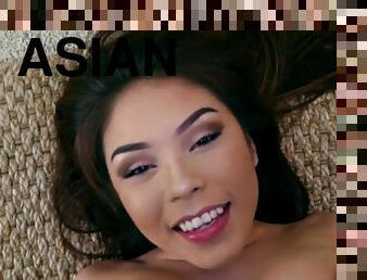 Sweet Asian Teen POV Blowjob And Cumshot