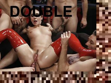 Too crazy double anal orgy!