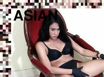 asiatisk, onani, transvestit, amatør, hjemmelavet, sort, ladyboy, afrivning, trusser, latex