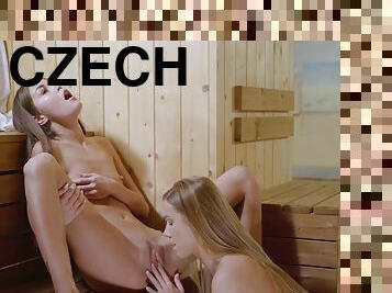 chatte-pussy, babes, fellation, lesbienne, sauna, tchèque