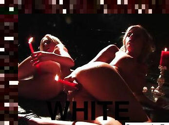 Samantha Saint and Victoria White Play With Candle Wax