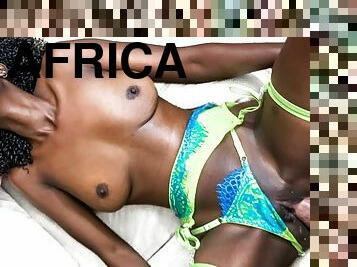 African Casting - Tall Nubian Beauty Likes Big White Cock In Her Pussy