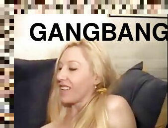 gangbang, rubia