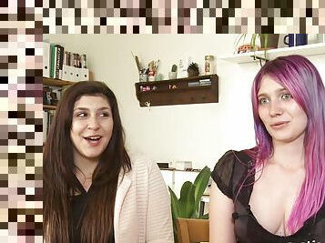 Interview with Julie and Maria before porn shooting