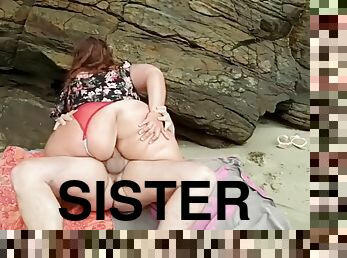 I fucked my sister on the beach