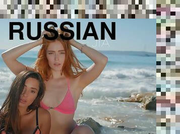 Amazing russian teen Jia Lissa threesome sex