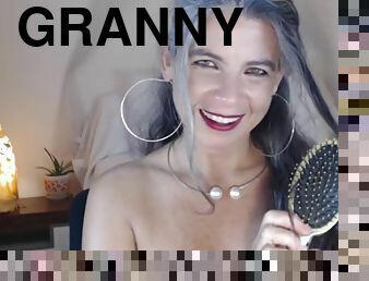 Super Granny shows her body on webcam