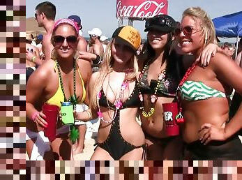 Texas Beach Party - Amateurs public flashing