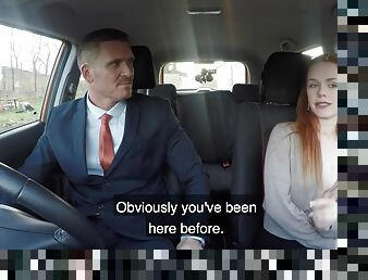 Driving school boss fucks hot ginger Ella Hughes