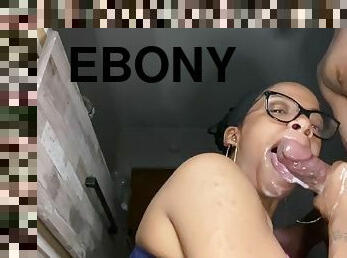 Ebony homemade blowjob