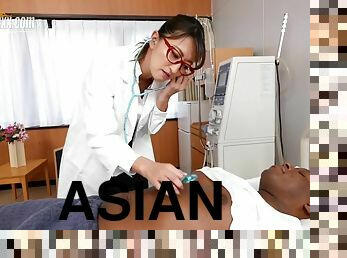 asiatisk, sjuksköterrska, anal, cumshot, doktor, blandade-raser, japansk, creampie, svart, galen