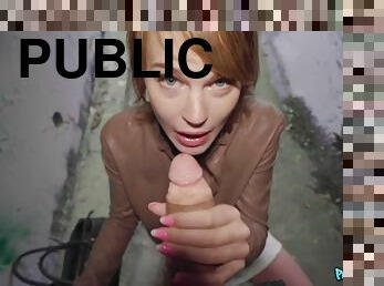 Redhead Pounded In A Tunnel 2 - Public Agent