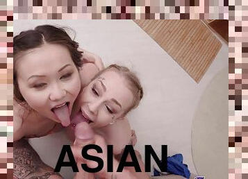 asiatisk, storatuttar, doggy-style, masturbation, fitta-pussy, sport, avsugning, gigantisk-kuk, blandade-raser, avrunkning