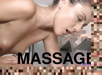 She Massages His Dick With Her Wet Muff