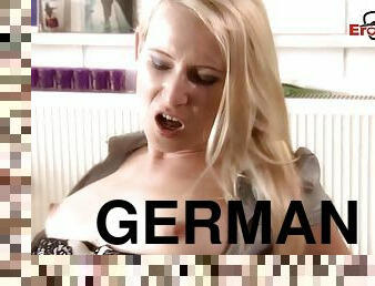 German blondie mommy secretary nail the boss in clothes