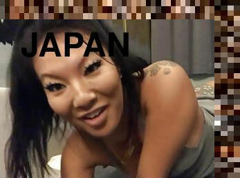 young american japanese asa akira toys pussy on webcam