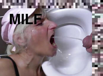 Mommy bitches get piss to mouth and hard copulate
