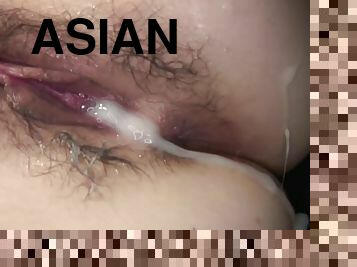 asiatisk, hårig, avsugning, tonåring, leksak, japansk, gruppknull, creampie, gruppsex, rödhårig