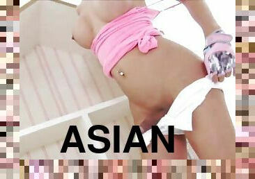 asiatisk, store-patter, transvestit, anal, pikslikkeri, udløsning, ladyboy, røv-butt, lille, hollandsk